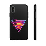 Synthwave Sunset Triangle Phone Case Retro Vaporwave Case
