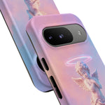 Praying Cherub Statue halo Vaporwave Aesthetic phone case