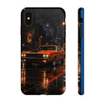 Challenger RT Phone Case, Rainy City Night Muscle Car Tough Cover