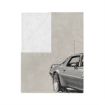 1979 Trans Am sketch throw blanket | Velveteen Microfiber Firebird Blanket