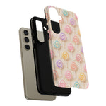 Pastel Swirl Lollipops Tough Case | Candy Pattern Phone Cover
