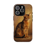 Abyssinian Warm Ticked Portrait Art Tough Phone Case