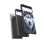Siberian Husky Geometric Diamond Art Tough Phone Case