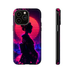 Neon Geisha Silhouette Phone Case | Tough Cover
