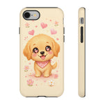 Golden Retriever Heart Eyes Kawaii Pet Dog Art Tough Phone Case
