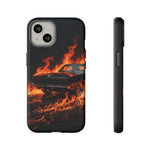 Black Charger Classic Muscle Flames Tough Phone Case Cover Gift