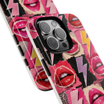 Pop Art Lips and Lightning Bolt Phone Case