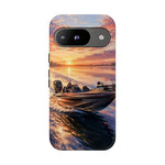 Sunset Bass Fishing Boat phone case | Tough Cover