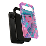 Neon Cyber Geisha phone case | Tough Case