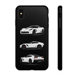 White C7 Z06 Sports Car Phone Case Tough Multi View