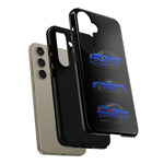 Blue 180SX JDM Sports Car Phone Case Tough Multi View