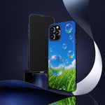 Bubbles Over Grass phone case | Tough Cover