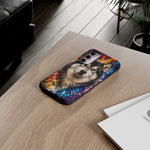 Alaskan Malamute Portrait Tough Phone Case - Vivid Paint Splatter