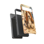 Guilty Basset Hound Phone Case, Muddy Watercolor Art Cover