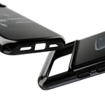 Black 1957 Chevy Bel Air Chrome Front Tough Phone Case for Classic Car Fans