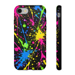 Neon Paint Splatter 90s Art Tough Phone Case
