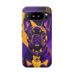 French Bulldog Pop-Art Portrait Tough Phone Case - Purple Gold