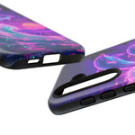 Neon Dolphin Ocean Vaporwave Art Tough Phone Case