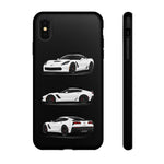 White C7 Z06 Sports Car Phone Case Tough Multi View