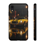 71 Camaro Z28 Phone Case, Rainy City Night Muscle Car Tough Cover