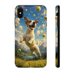 Happy Jack Russell Jumping with Tennis Balls Phone Case | Dog Lover