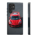 Red C8 Z06 Track Wing Tough Phone Case Cover Gift Art