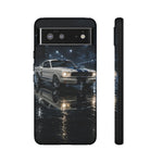 GT350 Phone Case White, Rainy Track Night Classic Racer Tough Cover