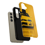 Yellow Skyline Phone Case, R34 GTR 90s JDM Legend Tough Cover for Men Gift