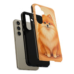 Pomeranian Tiny Fox Fluffy Art Tough Phone Case