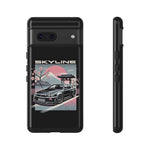 R34 Skyline GT-R Sakura Mountain JDM Tough Phone Case Gift