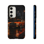 Challenger RT Phone Case, Rainy City Night Muscle Car Tough Cover