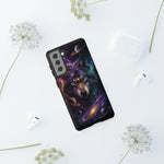 Cosmic Wolf Phone Case, Galaxy Nebula Portrait Tough Cover, Gift