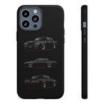 Black GNX Phone Case, Three-View Muscle Car Vector Tough Cover