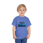 C6 Blue Front View Graphic Toddler T-Shirt Muscle Car Tee