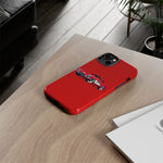 Red Classic Corvette C1 Illustration phone case | Retro Car Tough Case