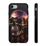 Chrome Skull Sunset Reflection Phone Case Tough Cover Gift