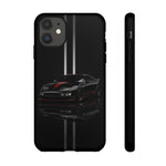 300ZX Phone Case, Black 90 JDM Sports Car Red Stripe Studio Cover
