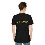 C8 Outline Silhouette Accelerate Yellow T-shirt