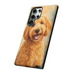 Goldendoodle Fluffy Curls Portrait Art Tough Phone Case