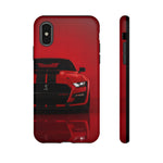 Red Mustang Art Phone Case, GT500 American Muscle Car Tough Cover