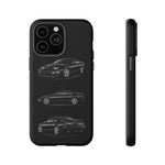 Black 300ZX Sports Car Tough Phone Case - Multi View