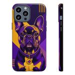 French Bulldog Pop-Art Portrait Tough Phone Case - Purple Gold