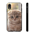 Scottish Fold Kitten Phone Case, Macro Close-Up Portrait Cover