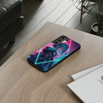 Anime Girl Phone Case Teal, Neon Kanji Calm Gradient Tough Cover