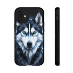 Siberian Husky Geometric Diamond Art Tough Phone Case
