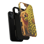 Golden Retriever with Tennis Ball phone case | Cute Dog Art, Tennis Ball Pile