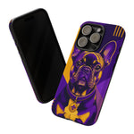 French Bulldog Pop-Art Portrait Tough Phone Case - Purple Gold
