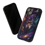 Cosmic Wolf Phone Case, Galaxy Nebula Portrait Tough Cover, Gift