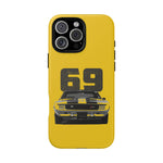 1969 Camaro Z28 Yellow Front View Muscle Car Tough Phone Case