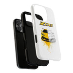 Z06 Corvette Phone Case, Yellow Sketch Reveal Chrome Cover